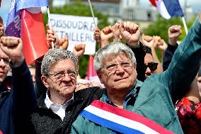 Jean-Luc Melenchon Joins March Against Islamophobia - Paris