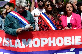 Jean-Luc Melenchon Joins March Against Islamophobia - Paris