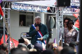 Jean-Luc Melenchon Joins March Against Islamophobia - Paris