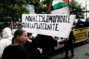 Jean-Luc Melenchon Joins March Against Islamophobia - Paris