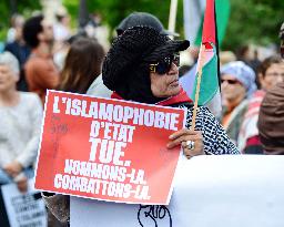 Jean-Luc Melenchon Joins March Against Islamophobia - Paris