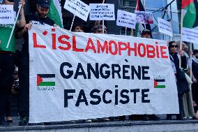 Jean-Luc Melenchon Joins March Against Islamophobia - Paris