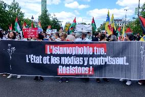 Jean-Luc Melenchon Joins March Against Islamophobia - Paris