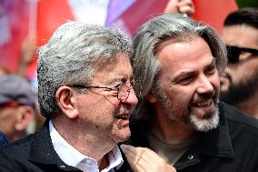 Jean-Luc Melenchon Joins March Against Islamophobia - Paris