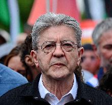 Jean-Luc Melenchon Joins March Against Islamophobia - Paris