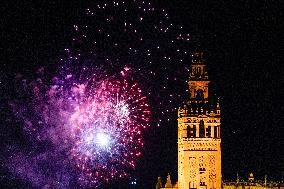 Fireworks Close the April Fair 2025 - Seville