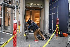 Louis Vuitton Store in Paris Hit by Ram-Raid Burglary