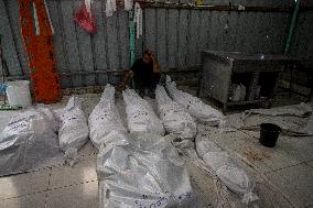 Funeral of Palestinians Killed in Israeli Strikes - Palestine