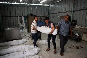 Funeral of Palestinians Killed in Israeli Strikes - Palestine