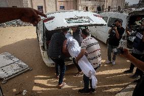 Funeral of Palestinians Killed in Israeli Strikes - Palestine