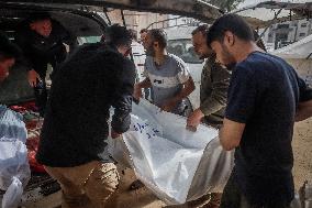 Funeral of Palestinians Killed in Israeli Strikes - Palestine