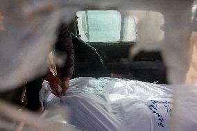 Funeral of Palestinians Killed in Israeli Strikes - Palestine