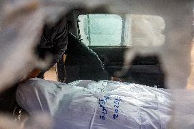 Funeral of Palestinians Killed in Israeli Strikes - Palestine