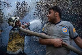 Fire in Bayirbucak - Syria