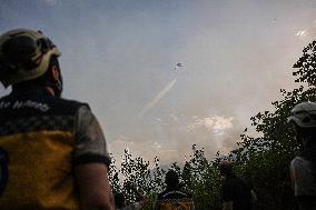 Fire in Bayirbucak - Syria