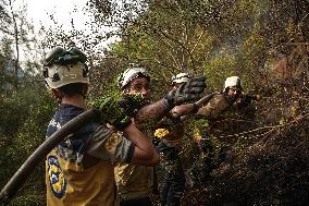 Fire in Bayirbucak - Syria