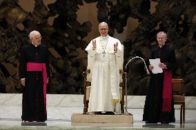 Pope Leo XIV Meets Representatives of The Media - Vatican