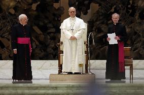 Pope Leo XIV Meets Representatives of The Media - Vatican