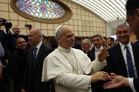 Pope Leo XIV Meets Representatives of The Media - Vatican