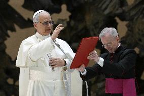 Pope Leo XIV Audience With Representatives Of The Media - Vatican