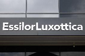 President Macron Visits EssilorLuxottica Laboratory - Wissous