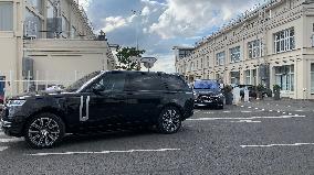 Convoy Carrying Kim Kardashian Leaves The Airport - Paris