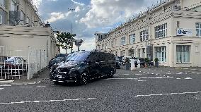 Convoy Carrying Kim Kardashian Leaves The Airport - Paris