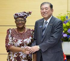 Japan PM Ishiba meets WTO head Okonjo-Iweala