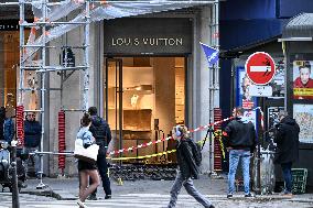 Louis Vuitton Store in Paris Hit by Ram-Raid Burglary