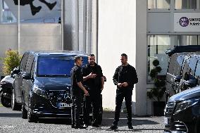 Atmosphere Upon The Arrival Of Kim Kardashian At Le Bourget