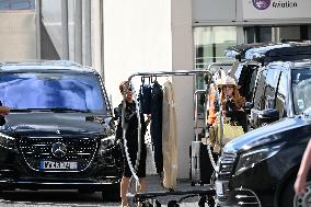 Atmosphere Upon The Arrival Of Kim Kardashian At Le Bourget