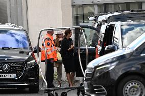 Atmosphere Upon The Arrival Of Kim Kardashian At Le Bourget