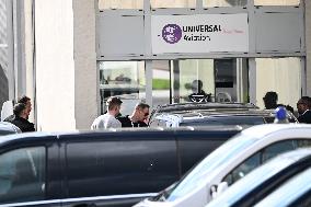 Atmosphere Upon The Arrival Of Kim Kardashian At Le Bourget
