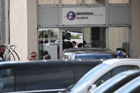 Atmosphere Upon The Arrival Of Kim Kardashian At Le Bourget