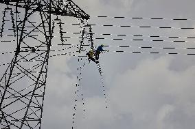 High-Voltage Line Installed for Data4 Data Center - Marcoussis
