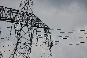High-Voltage Line Installed for Data4 Data Center - Marcoussis