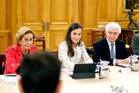 Queen Letizia Working Meeting - Madrid