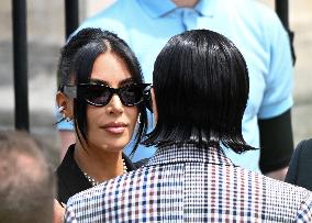 Kim Kardashian Arrives at Paris Courthouse for Robbery Trial Testimony