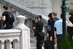 Kim Kardashian Arrives at Paris Courthouse for Robbery Trial Testimony