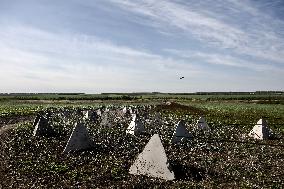 Ukrainian UAV pilots operate Domakha reconnaissance drone in Donetsk region