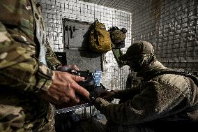 Ukrainian UAV pilots operate Domakha reconnaissance drone in Donetsk region