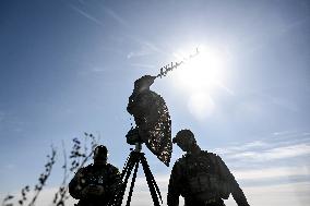 Ukrainian UAV pilots operate Domakha reconnaissance drone in Donetsk region