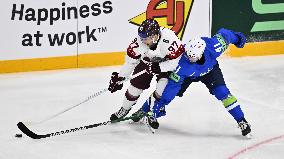 ICE HOCKEY WC SLOVENIA-LATVIA