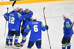 ICE HOCKEY WC SLOVENIA-LATVIA