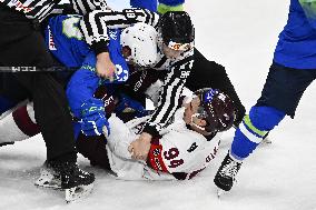 ICE HOCKEY WC SLOVENIA-LATVIA