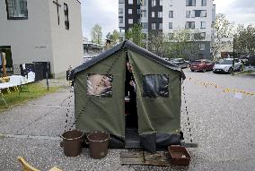 Sauna church, inspired by Eurovision entry KAJ's Bara Bada Bastu