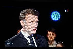 President Macron Speaks On French Television - Paris