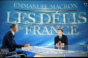 President Macron Speaks On French Television - Paris