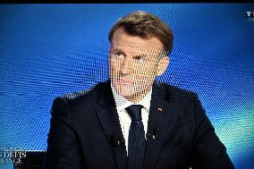 President Macron Speaks On French Television - Paris