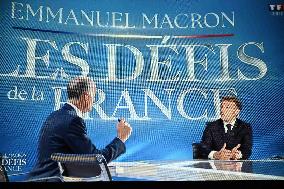President Macron Speaks On French Television - Paris